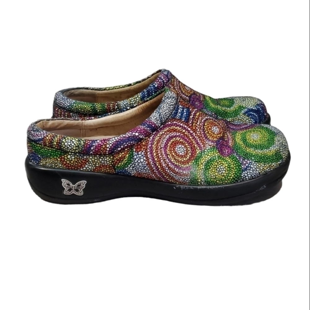Alegria Women Raimbow SpiralKAY-387 Multicolor Clogs Mary Jane shoes sz 37/7-7.5